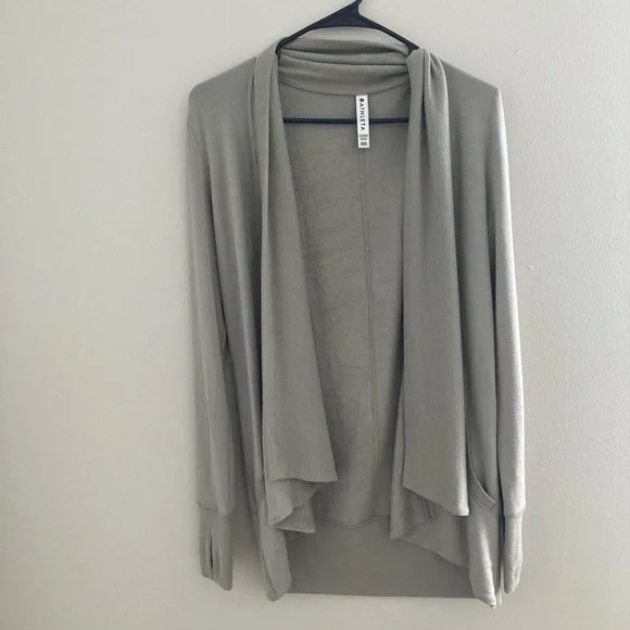 [Athleta] Pranayama Wrap Cardigan Sweater in Sage - Picture 2 of 12